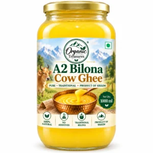 Organic Treasures A2 Bilona Cow Ghee 1000 ml jar