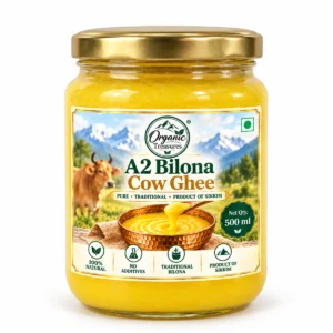 Organic Treasures A2 Bilona Cow Ghee 500 ml jar